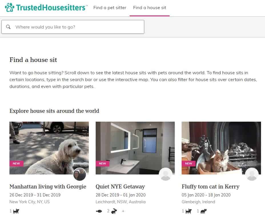 trusted house sitters