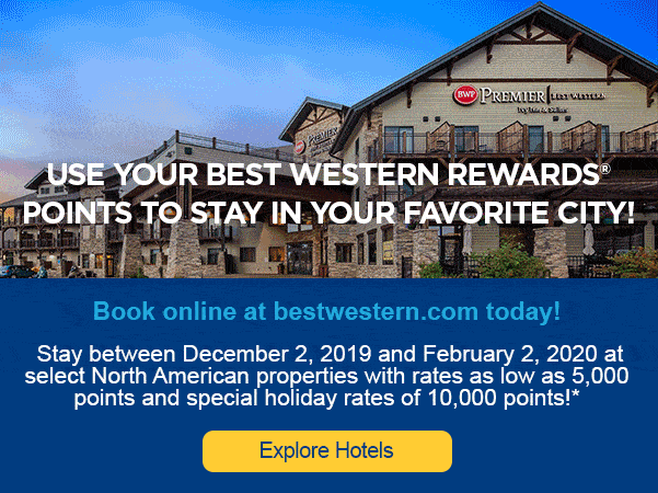 Offre Best Western Rewards: Des Nuits à Partir De 5,000 Points !