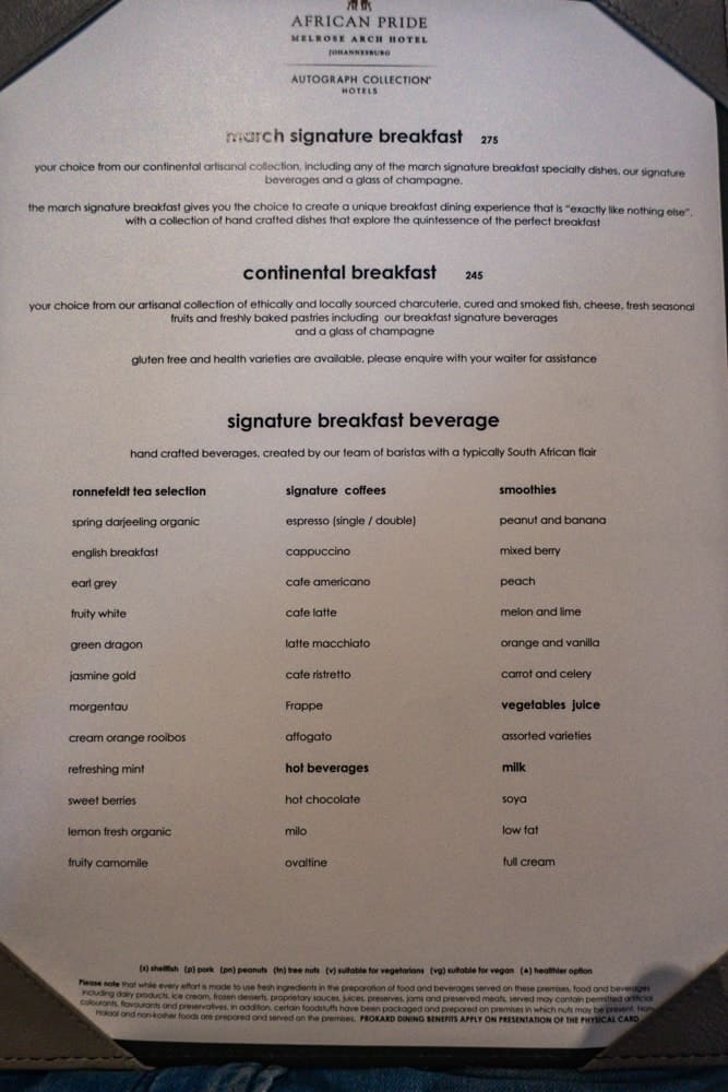 African Pride Melrose Arch Hotel Autograph Collection