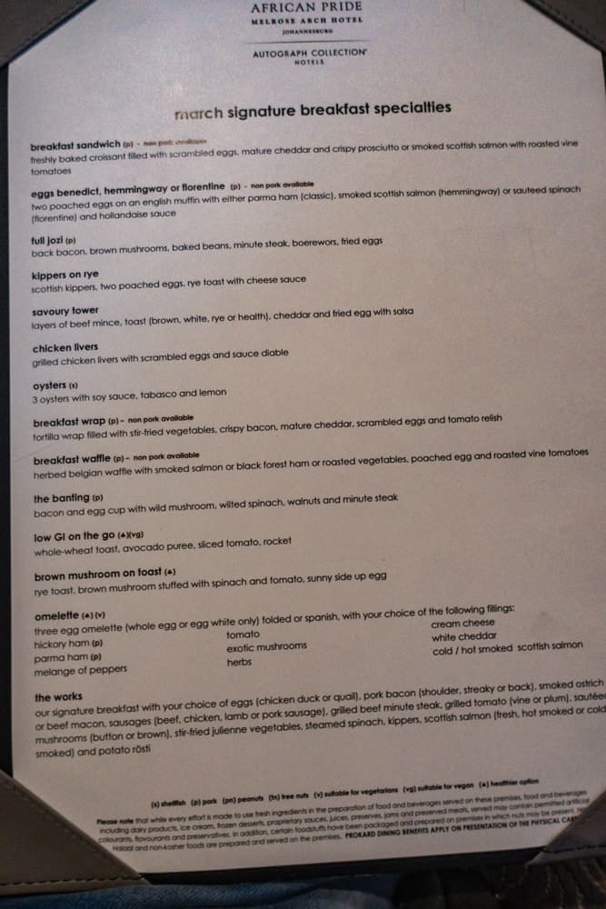 African Pride Melrose Arch Hotel Autograph Collection