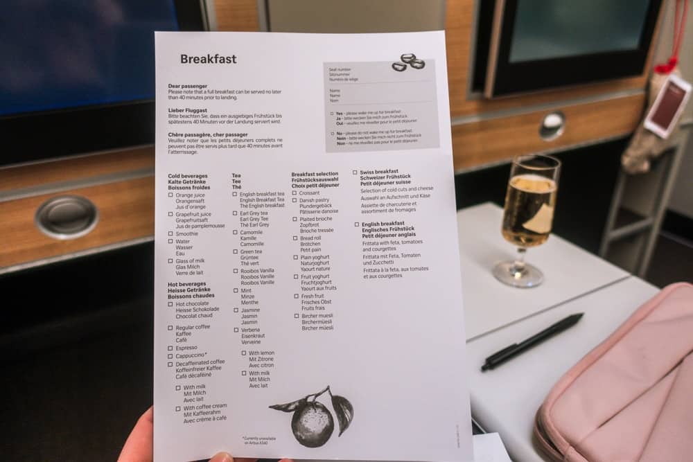 Swiss A340 New Business Class 31