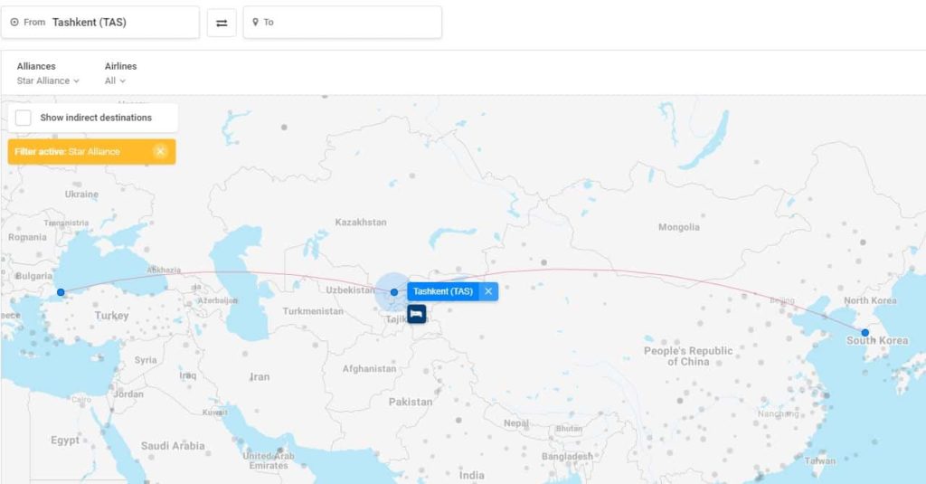 Flight Connections Tas