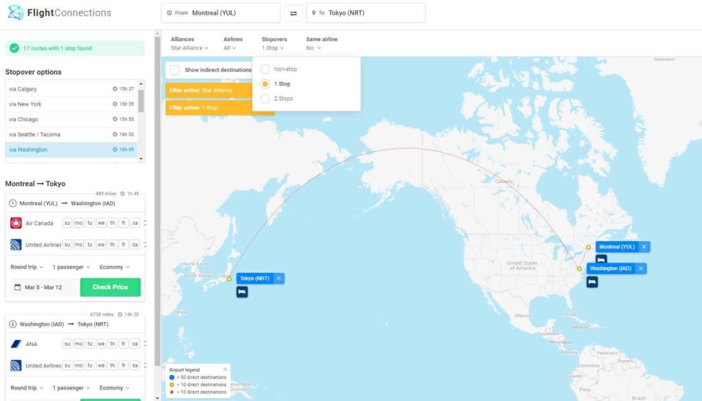 Flight Connections Yul Nrt Escales
