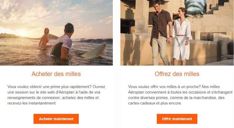 Achat Don Milles Aeroplan Fr