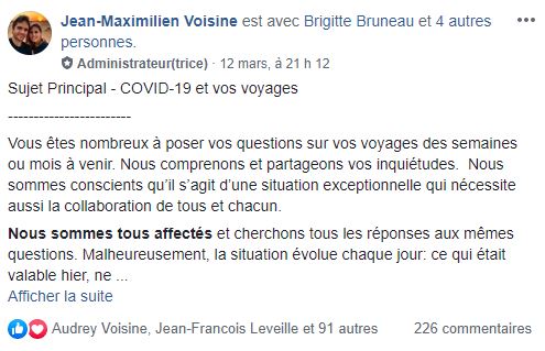 Groupe Fb Covid 19