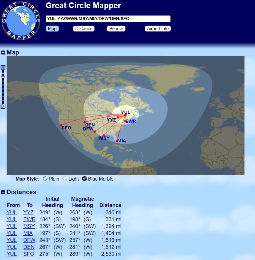 Gcm Distance Yul Map