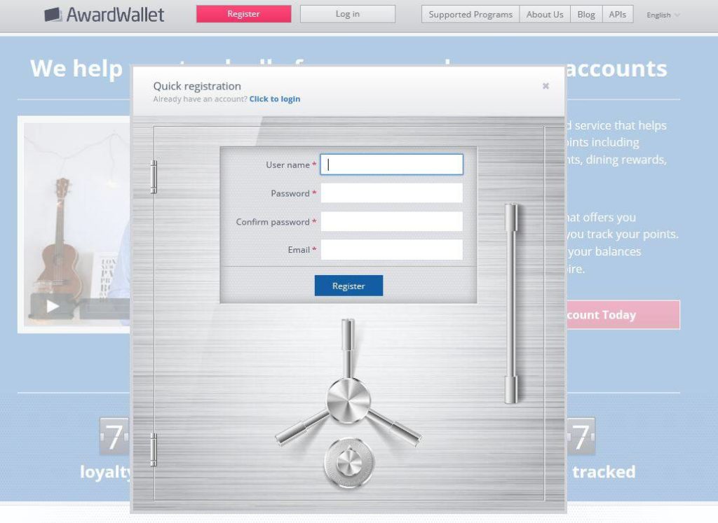 Awardwallet Registration