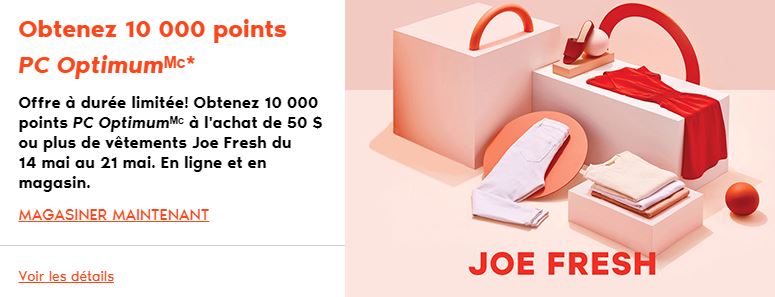 Offre Joe Fresh Fr