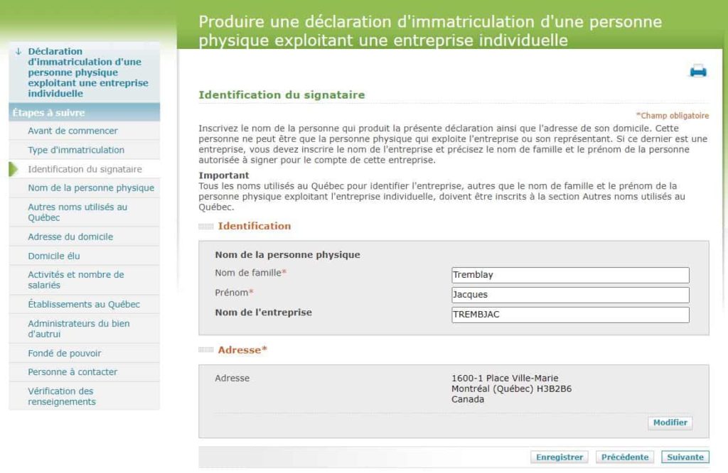 Immatriculation Adresse Fr