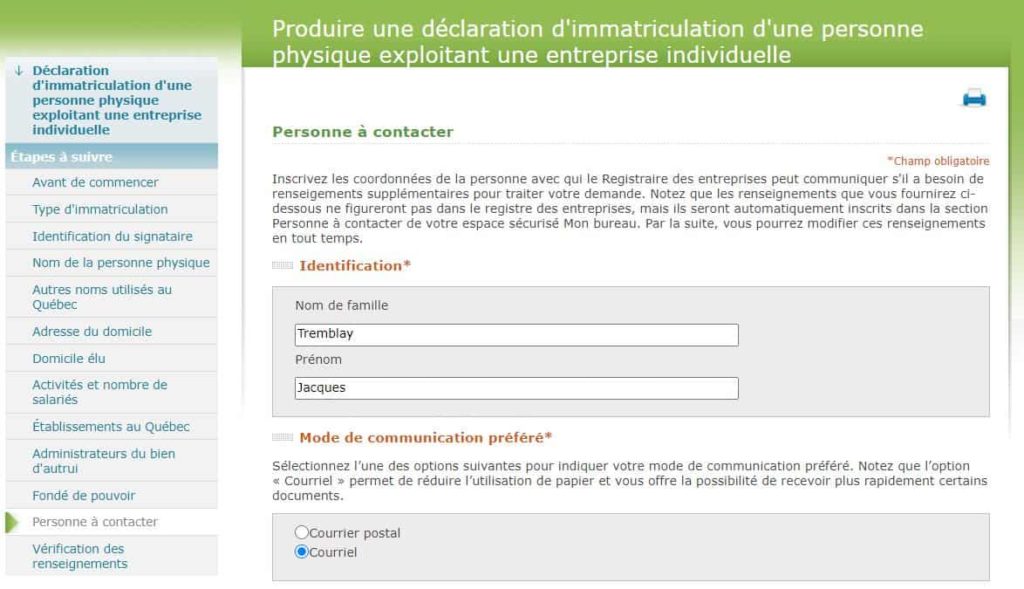 Immatriculation Courriel Fr