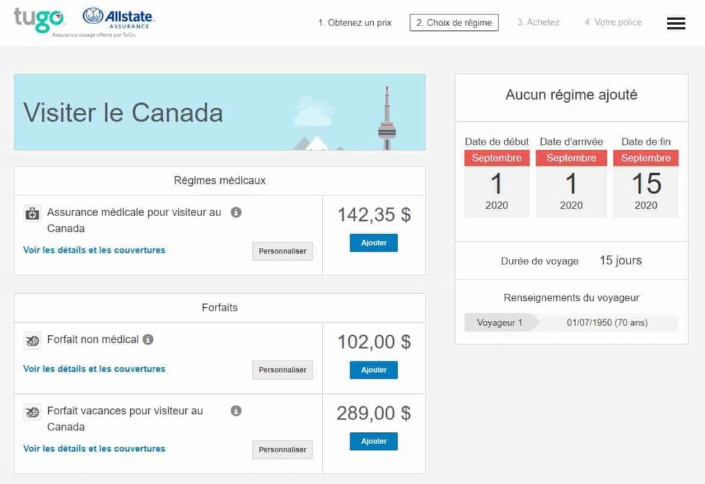 assurance voyage tugo