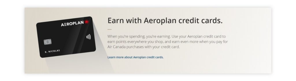 aeroplan – details – accumuler cartes