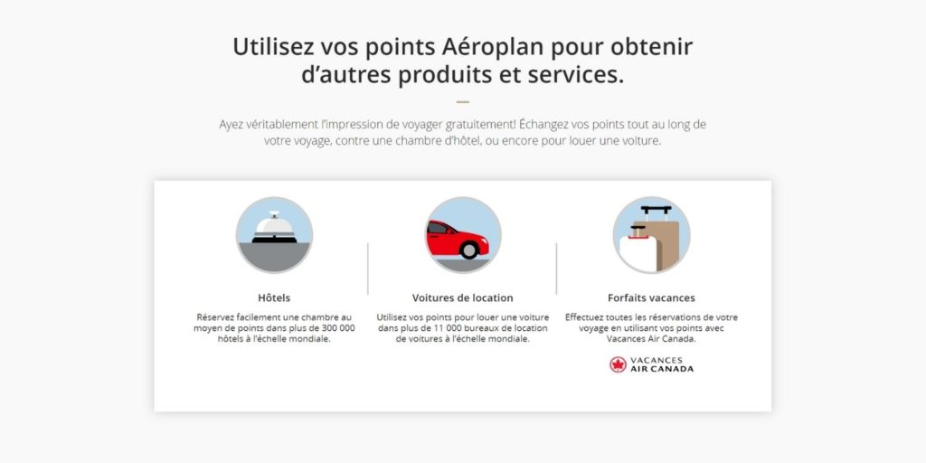 Aeroplan Details Produits