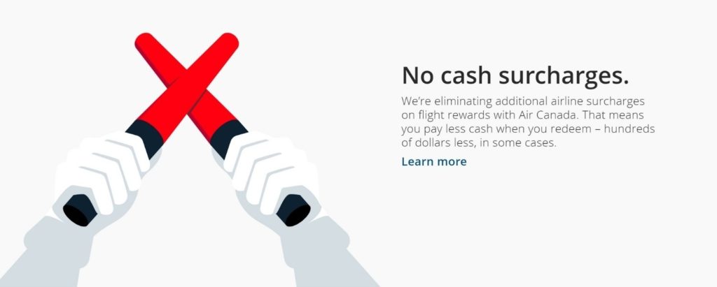 aeroplan – en bref – surcharge