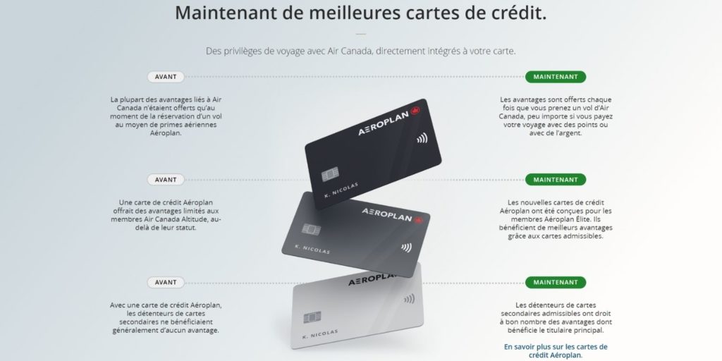 Aeroplan Maintenant Cartes