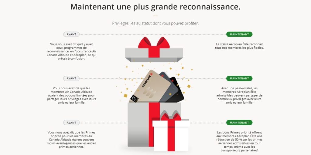 Aeroplan Maintenant Reconnaissance