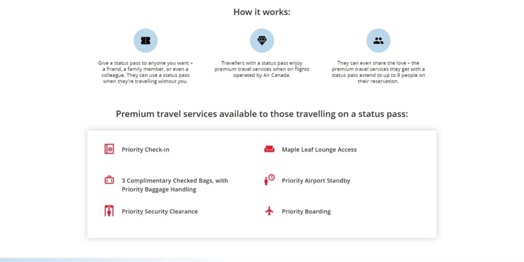 aeroplan – statut elite – passe