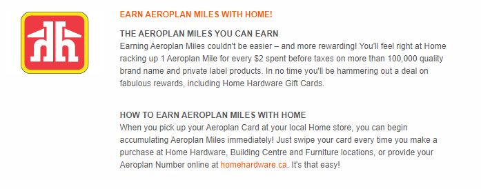 Home Hardware Aeroplan Fr