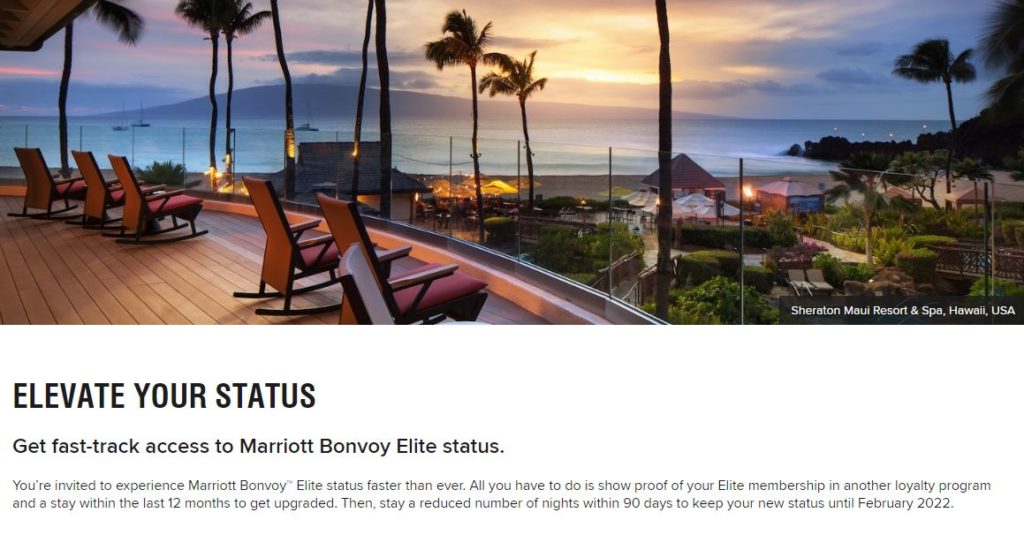 Marriott Bonvoy Status Match