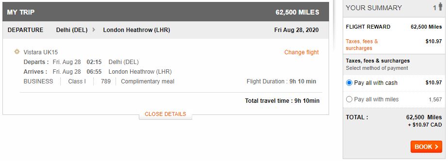 Vistara Del Lhr Affaires