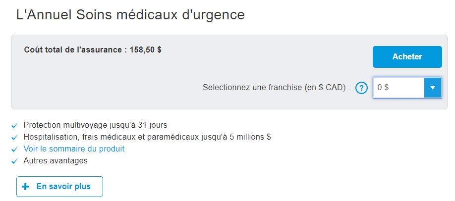 Assurance Croix Bleue 31 Jours