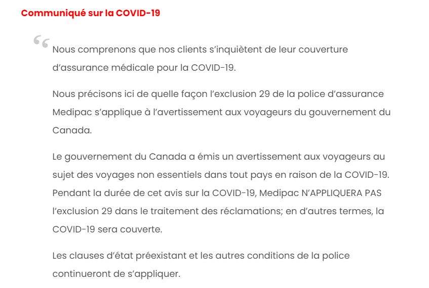 Communique Medipac Fr