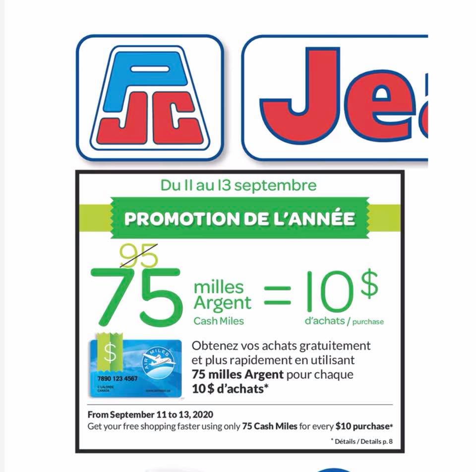 Jean Coutu 2020 Air Miles