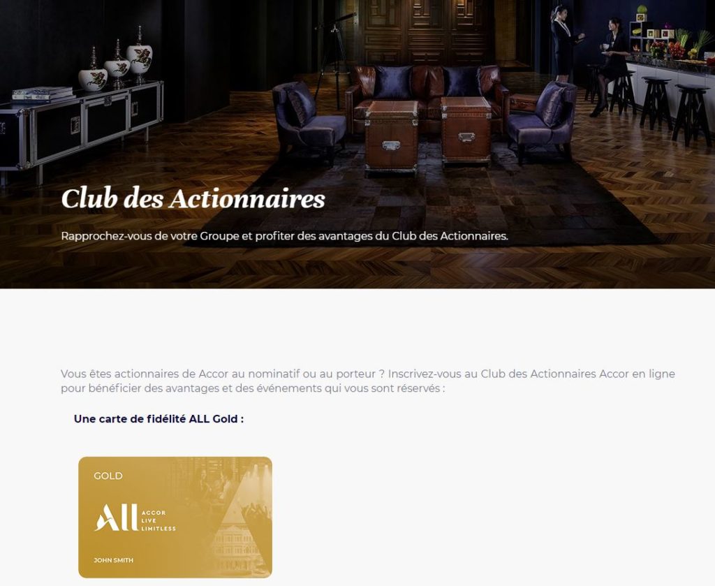 Club Actionnaires Accor Carte Fr