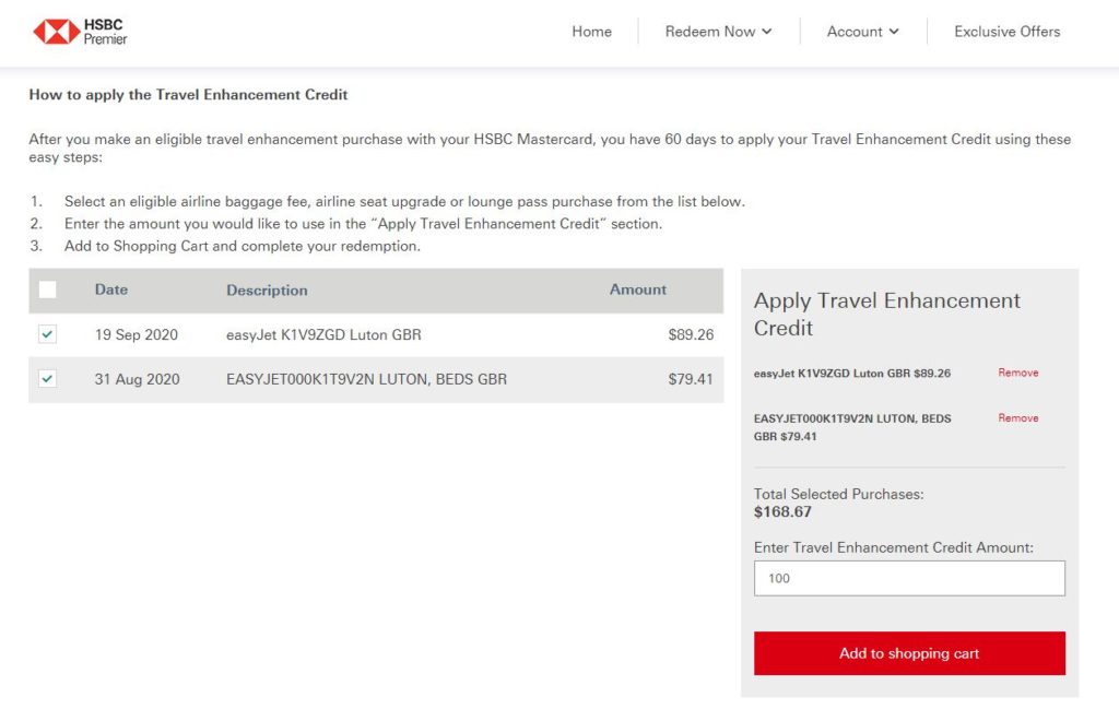 Hsbc Easyjet Annual Credit
