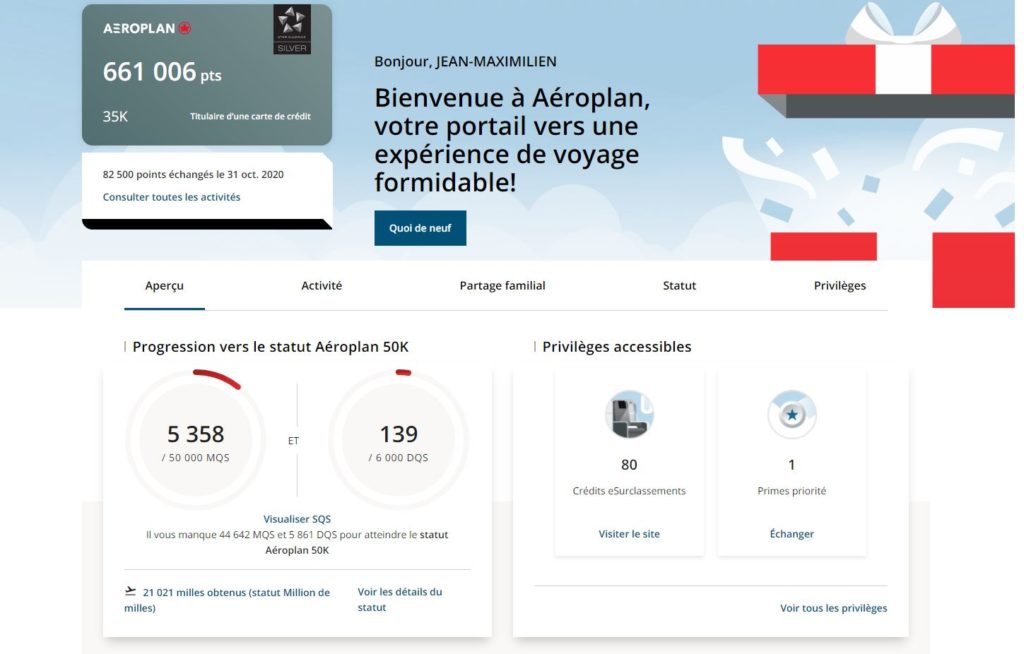Aeroplan Tableau De Bord Fr