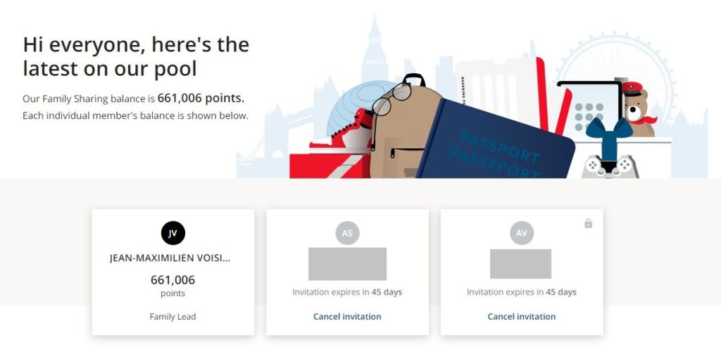 Aeroplan Family SharingBoardBoard After Registration En