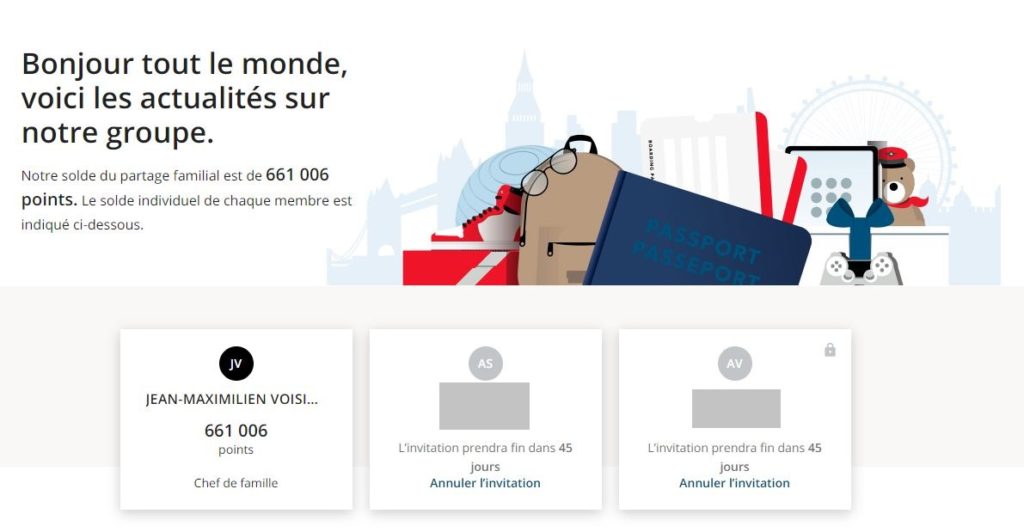 Aeroplan Tableau De Bord Partage Familial Apres Inscription Fr