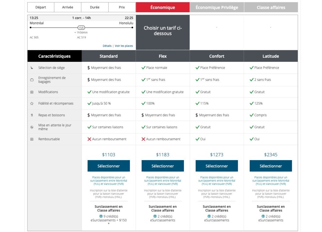 Buddy Pass Yul Hnl Selection Eupgrade French