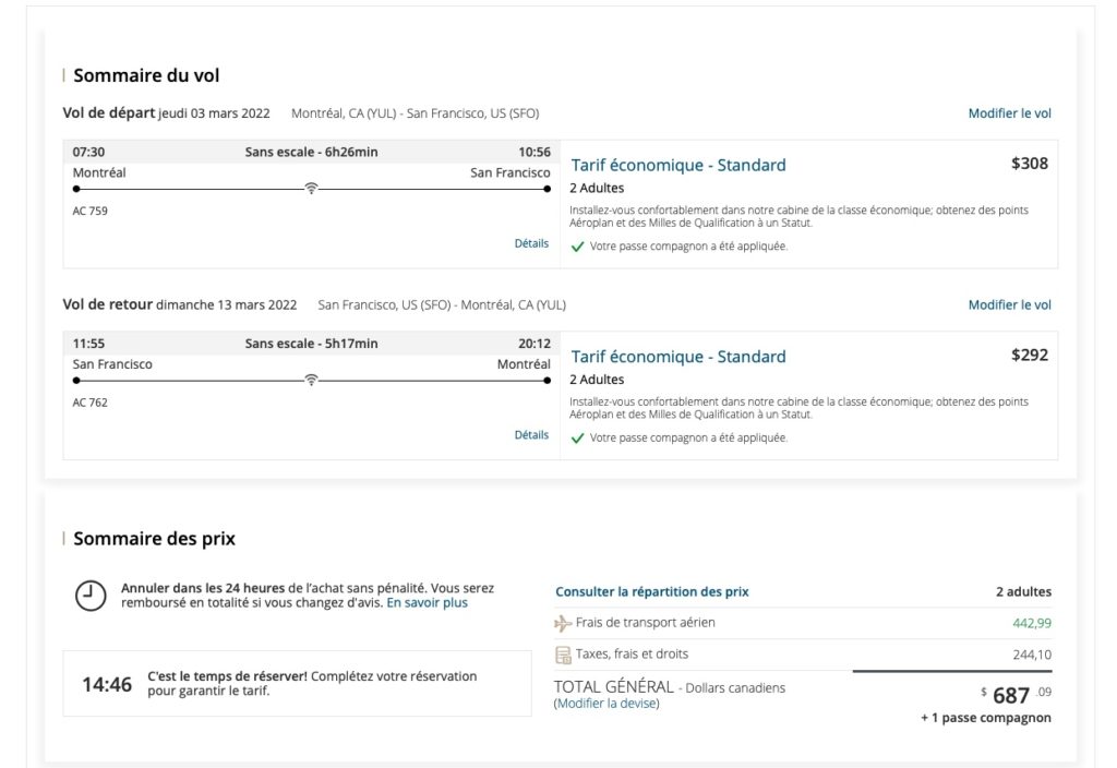 Buddy Pass Yul Sfo Prix Avec Passe Fr