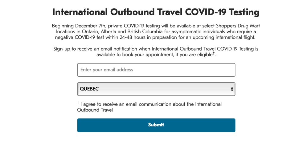 Test De Depistage Covid 19 Shoppers Drug Mart