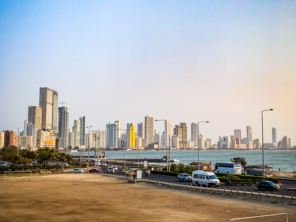 Le Quartier Moderne De Bocagrande Vu Des Remparts