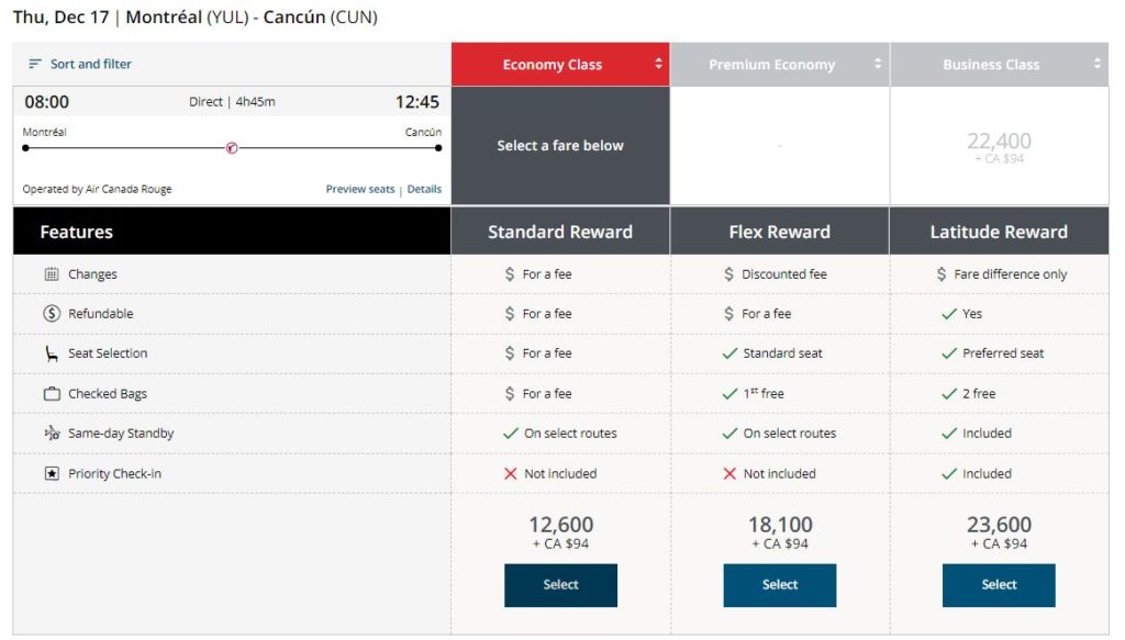 New Aeroplan Yul Cun Eco
