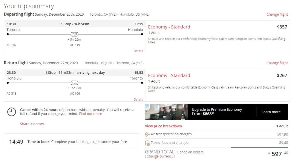 Companion Pass Hnl Standard Fr