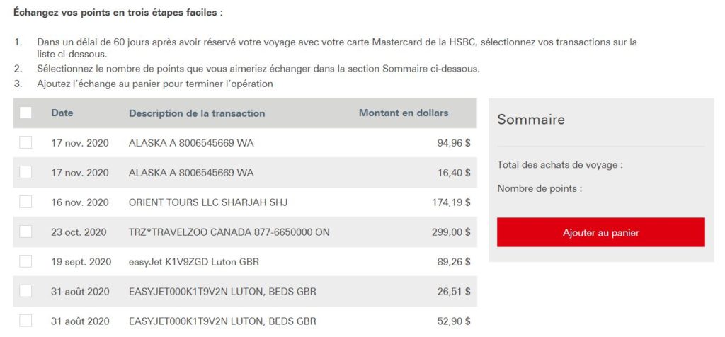 Points Voyage Hsbc Fr