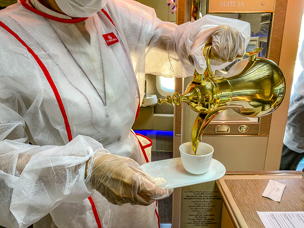 Emirates Nouvelle Premiere Classe Service Cafe Arabe