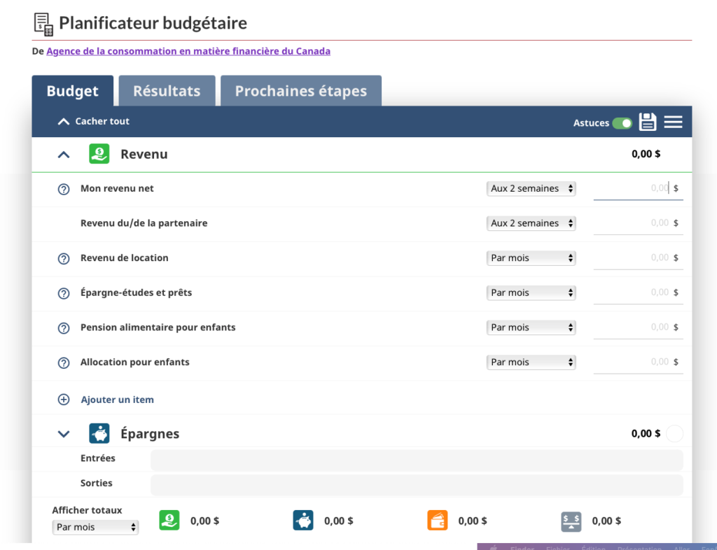 Planificateur Budgetaire Acfc