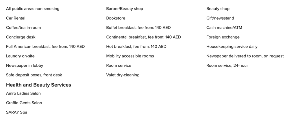 Services Amenities Jw Marriott Marquis Hotel Dubai