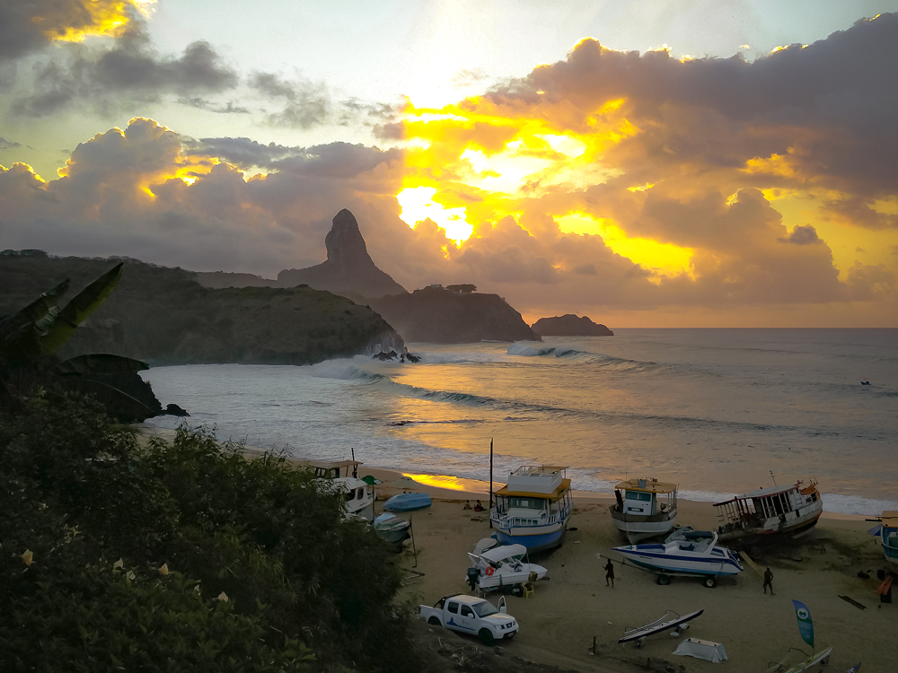 Fernando De Noronha Coucher Du Soleil Restaurant Mergulhao