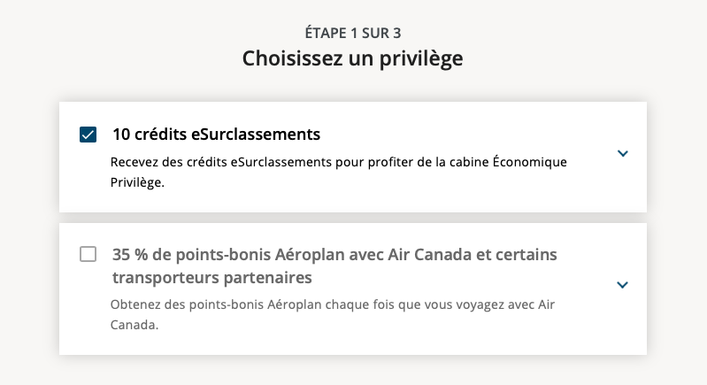 Privilege Aeroplan 1 Fr