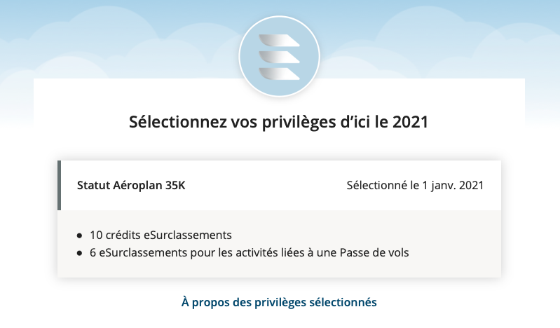 Privilege Aeroplan 3 Fr