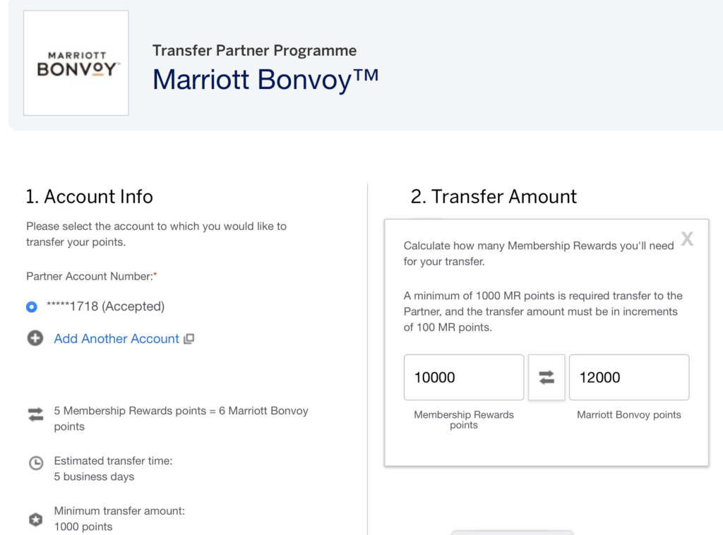 Transfer Points Privileges Bonvoy Fr