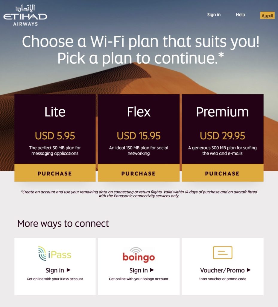 Etihad Wifi Plans