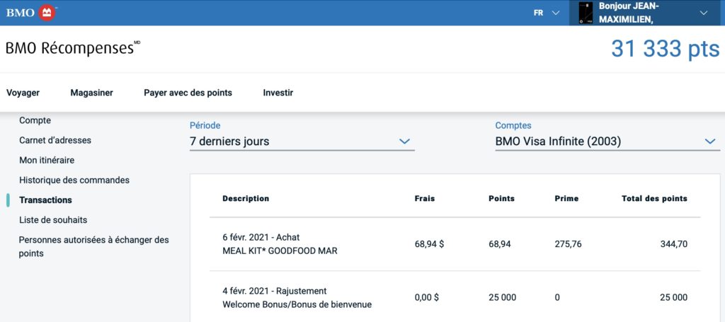 Transactions Bmo Eclipse Prime Fr