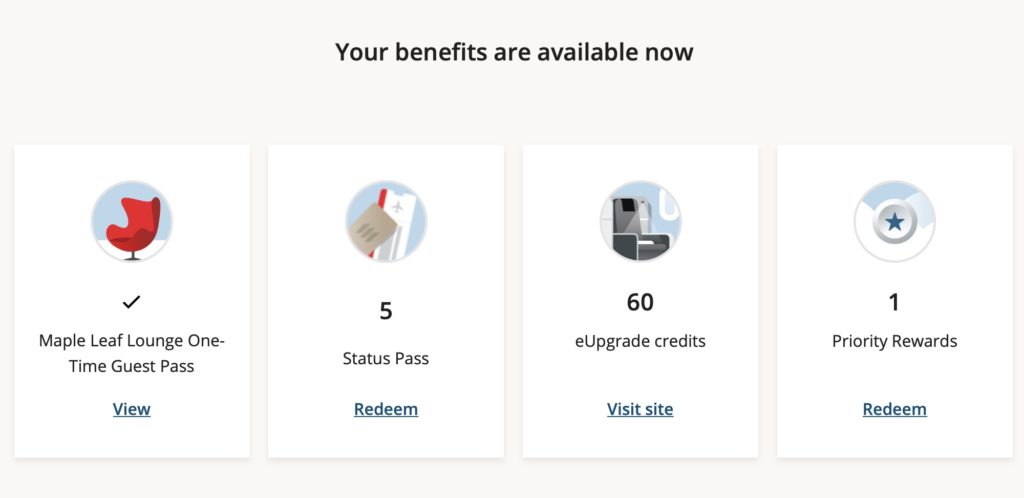 Aeroplan Status Pass Dashboard En