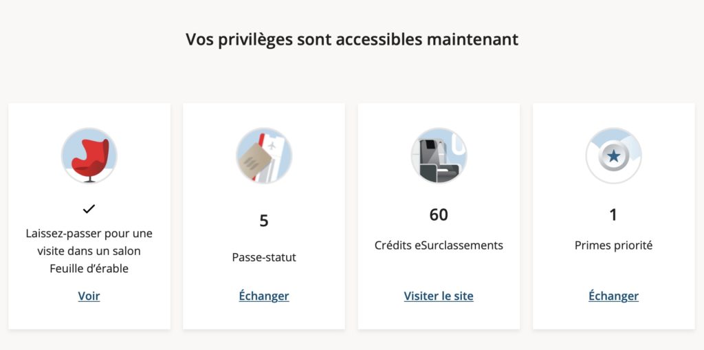 Passe Statut Aeroplan Tableau De Bord Fr